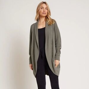Barefoot Dreams Malibu Collection Brushed Terry Circle Cardigan Size L/XL